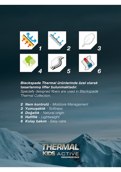 Blackspade Çocuk Termal Atlet 2. Seviye İçlik 9264 Siyah