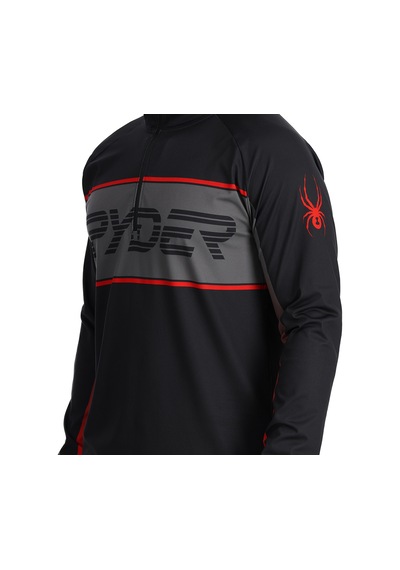 Spyder Spyder Paramount 12 Zip Erkek Siyah İçlik Üst 10011