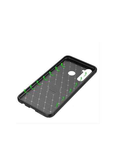 Realme 5 Pro Karbon Desenli Negro Silikon Kılıf Siyah