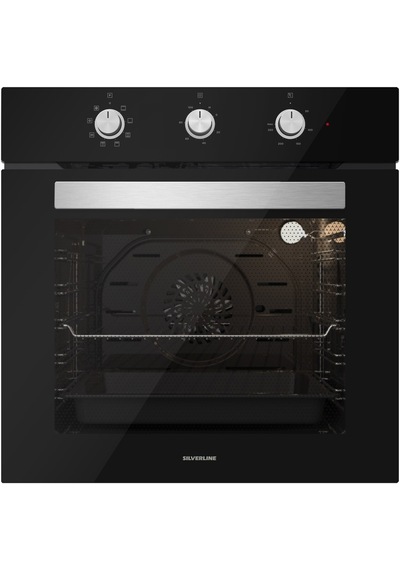 Silverline BO6503B01 - CS5349B01 - 3420 Classy 60 Siyah Cam Ankastre Set