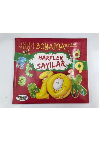 Harfler Sayılar Eğitici Öğretici Boyama Serisi Pıano Çocuk