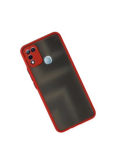 İnfinix Hot 10 Play Kılıf Montreal Silikon Kapak - Kırmızı 0.2M-Çok Renkli
