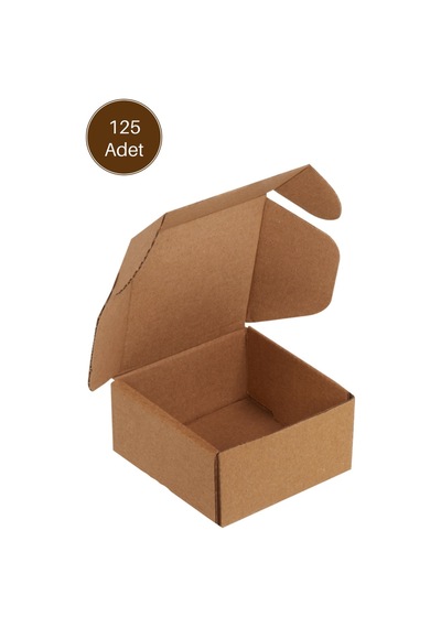 8x8x4 Cm E Dalga E-ticaret Karton Kutu , Kargo Kutusu 125 Adet 125 Adet