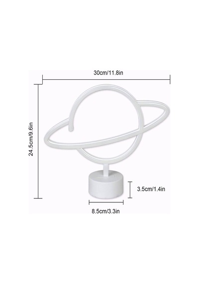 Gezegen Tasarımlı Neon Led Lamba 30 24 8,5 Cm