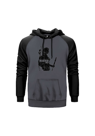 The Last Of Us 2 Ellie Face Gri Renk Reglan Kol Sweatshirt Gri