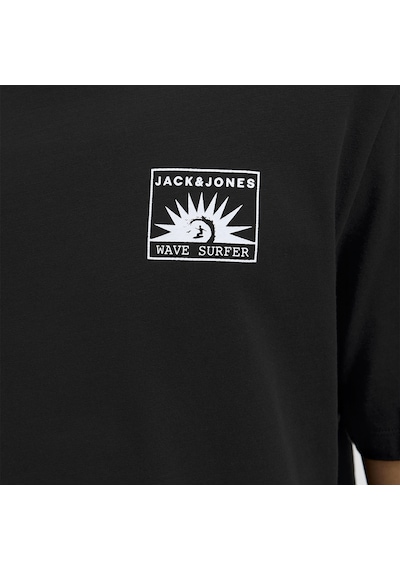 Jack & Jones Jack&jones One Color Summer Erkek Siyah Yuvarlak Yaka Tişört Siyah