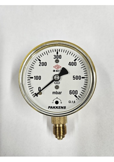 Pakkens Çap 63 Alttan 600 Mbar Diyaframlı Manometre