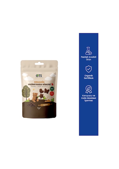 Ots Organik Keçiboynuzlu Bisküvi 55 Gr Organik Sertifikalı, Pestisit Analizli 55 G