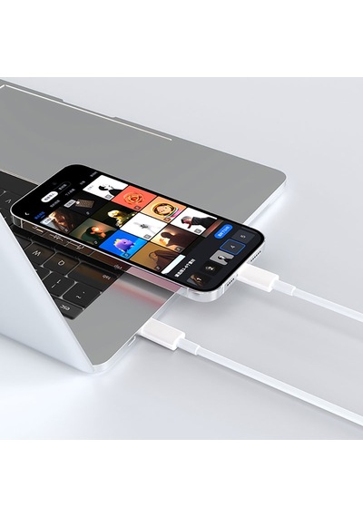 Micflip A01 Type-c To Lightning Mfı Sertifikalı Data Ve Şarj Kablosu 1m Beyaz
