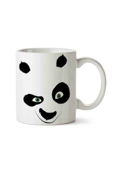 Panda Kung Fu Panda Porselen Kupa Bardak Beyaz