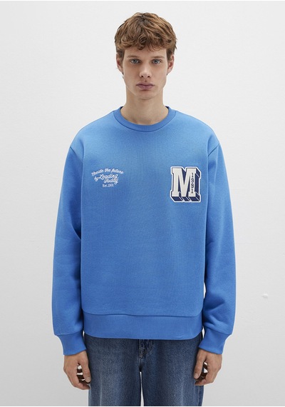 Mavi - M Logo Nakış Detaylı Mavi Sweatshirt 0s10492-81330 Mavi