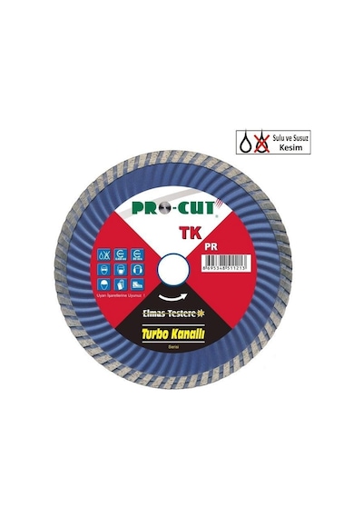 Procut  Tk 115 Mm Turbo Kanallı Elmas  Testere