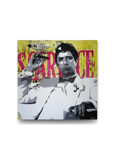 Pacino - Scarface Tablosu 126 X 55-3 Parçalı