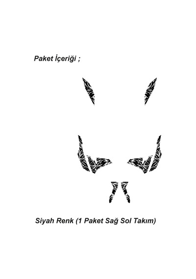 Cfmoto 250nk Orta Tattoo Desen Dövme Sticker Set Sağ Ve Sol Yeni Kasa Uyumlu Siyah