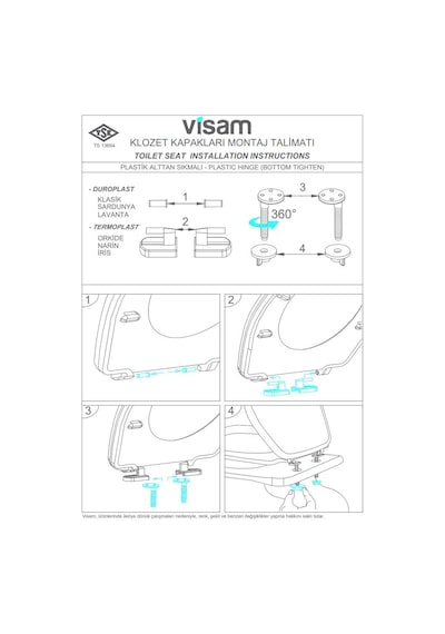 Visam İris Termoplast Klozet Kapağı 525 - 001