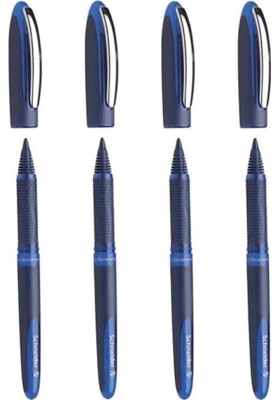Schneider One Business 0,6 Mm Roller Imza Kalemi Mavi 4 Adet