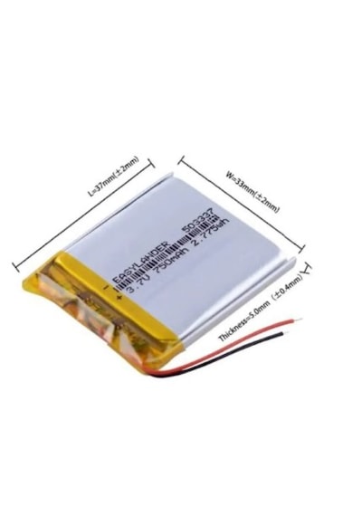 Lipo Polimer 503337 Lityum 3.7v 750mah Weewel Kamera Polimer Pil