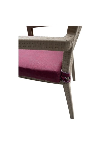 Sandalye Minderi Koltuk Minderi Su İtici Güneşe Dayanıklı Sandalye Minderi 50x50x8 Bordo 4 Adet Mavi