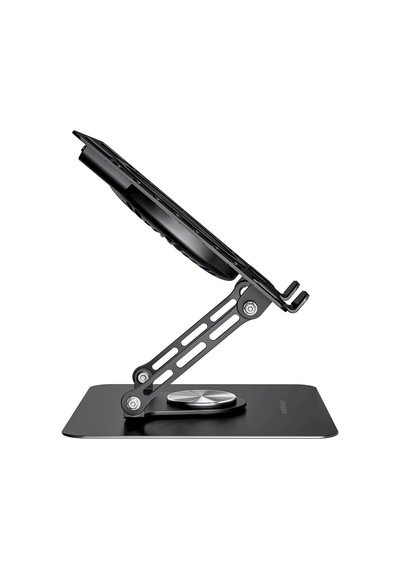 Addison Ad-rc36 Fanlı Rgb Işıklı 360 Derece Dönebilen Ayarlanabilir Çelik/alüminyum + Kaymaz Silikon Ped Metal Laptop Stand Rc36 Siyah