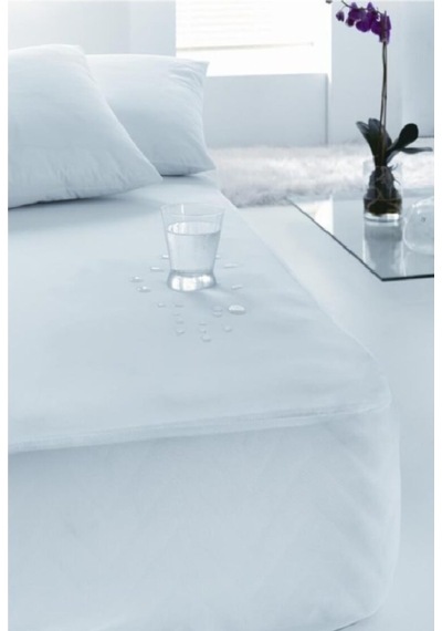Altın Karma Çift Kişilik Fitted Sıvı Geçirmez Micro Yatak Koruyucu Alez 160x200+30 Cm Beyaz