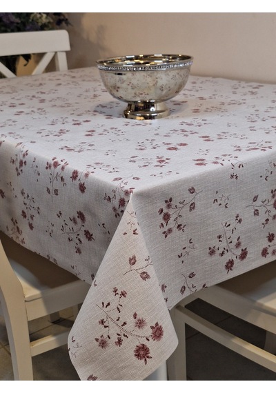 Elyaflı Pvc Muşamba - Desenli Silinebilir Masa Örtüsü Yeşil 130 X 150