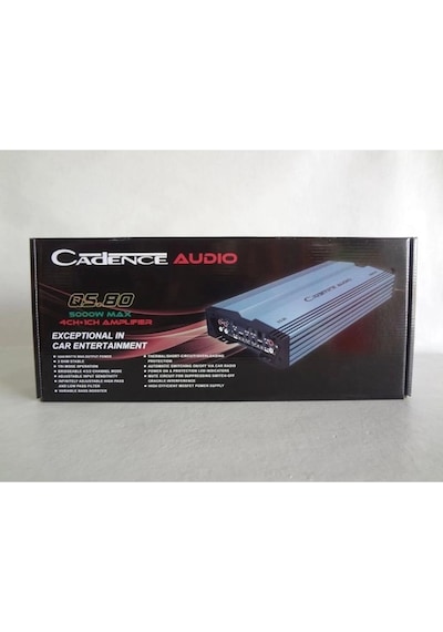 Cadence Q5.80 5000w 5x80rms 5 Kanal Oto Amfi + Bas Kontrol
