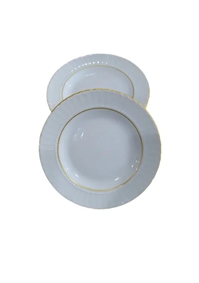 Kütahya Porselen 19 Cm Sedef Çukur Tabak 6 Lı Mat Altın Sf19ck521