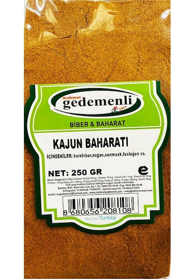 Gedemenli Kajun Baharatı 250 G