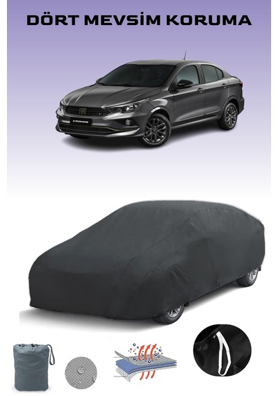 Siyah Fiat Cronos Araba Brandası, Oto Örtüsü, Araba Çadırı Siyah