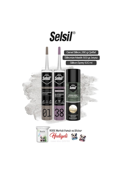 Selsil Silikon Serisi 3'lü Ve Rosie Hediye