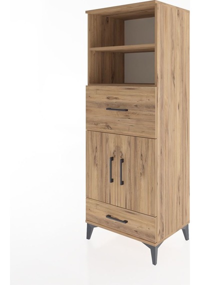 Hyperion Dolap 4 Raflı 2 Çekmeceli 2 Kapaklı 60x44x163 Çam-çam Atlas Çam