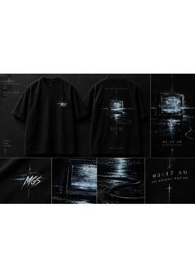 The Mgs Collective Mgs Signal Lost Oversize T-shirt 01-siyah