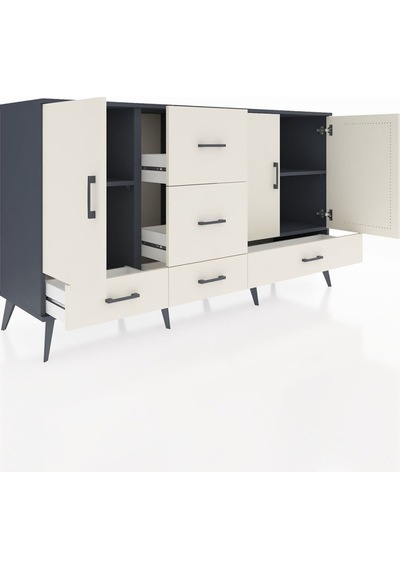 Hyperion Konsol 4 Raflı 5 Çekmeceli 3 Kapaklı 176x44x99 Antrasit-aytaşı Antrasıt/aytası - Antrasıt Hyperion Konsol 4 Raflı 5 Çekmeceli 3 Kapaklı 176x44x99 Antrasit-aytaşı Antrasıt/aytası - Antrasıt