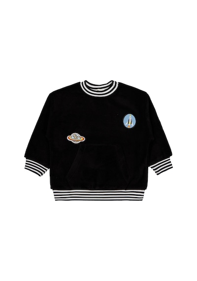 Civil Boys Armalı Reglan Kol 2-5 Yaş Sweatshirt - Siyah