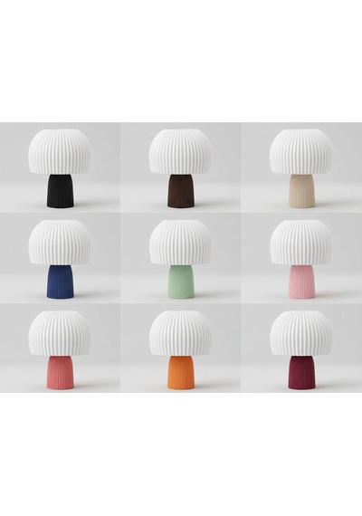 Xena Model - Led Abajur - Masa Lambası - Usb 5v İle Çalışır - Slim Led Aydınlatması Dahildir - Dekoratif Lamba - Renk Seçenekli - Mantar Lamba Çok Renkli