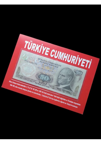 Türkiye Cumhuriyeti Türk Lirası Kağıt Koleksiyon Paralar. Antika Darpane Hobi Hediye. Folderinde 2