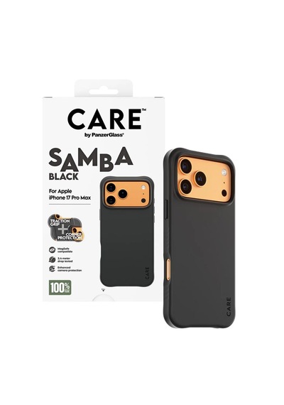 Panzerglass By Care Apple iPhone Uyumlu  17 Pro Max Samba Magsafe Siyah Kılıf