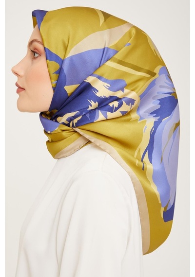 Armine Nostalji Serisi %100 Twill İpek Eşarp 9042d 02