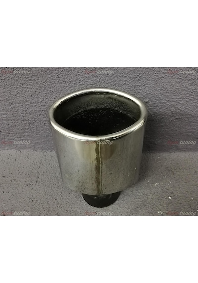 Tek Çıkışlı 95mm Egzoz Ucu Eğik Oval Ağız
