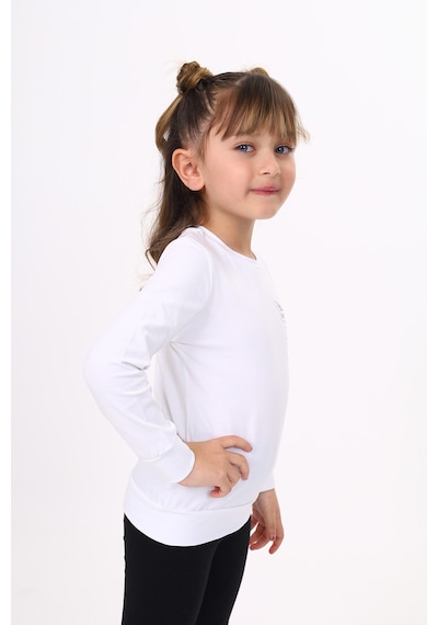 Toontoy Kids Toontoy Kız Çocuk Yusufcuk Nakışlı Tişört Beyaz