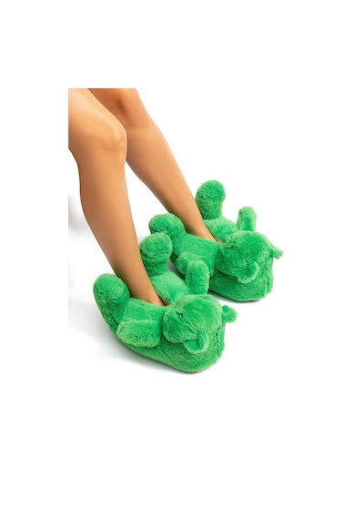 Twigy Pookie EE0562 Kadın Hayvanlı Panduf Yeşil 36/41 Yeşil