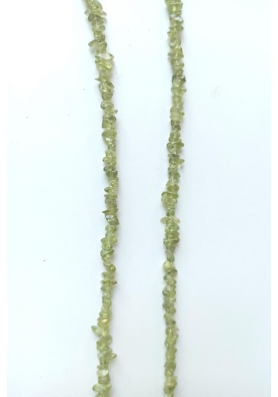 Doğal Peridot Zeberceti İnce Kırıktaş Dizi-90 Cm Çok Renkli