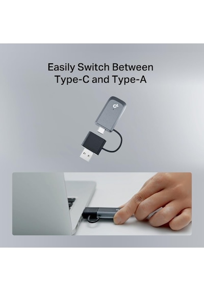Archer Tbe400u Usb 3.0 Wi-fi 7 Tri-band Kablosuz Adaptör, Be6500, 6 Ghz/5 Ghz/2.4 Ghz, 72x24x10.8 Mm