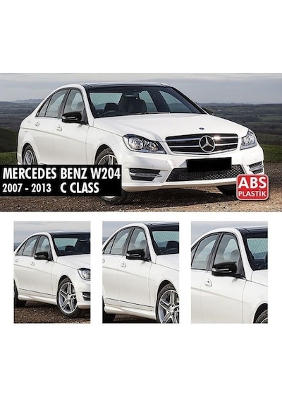 Mercedes W204 C Serisi Yarasa Ayna Batman Ayna Kapak. Piano Bl...