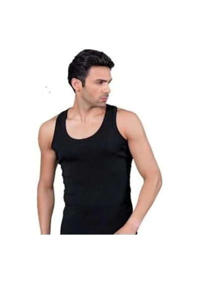 Tutku 0101 Erkek %100 Pamuk Penye Atlet Siyah