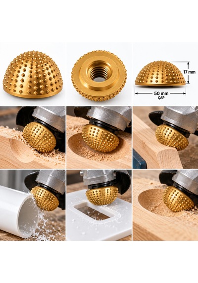 Ahşap Ve Plastik Raspalama Törpüsü M14-50mm Çap