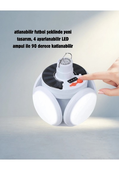 Katlanabilir Solar Led Çadır Lambası 360 Derece