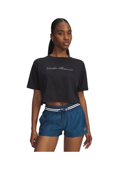 Under Armour Crop Kadın Tişört SIYAH