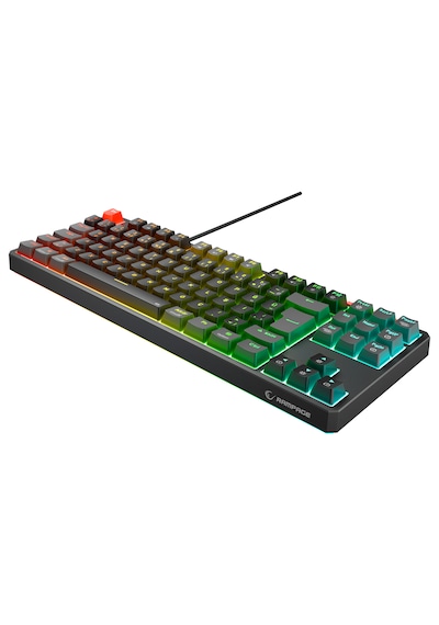 Rampage Yoru Tkl Siyah/gri Type-c Bağlantılı Outemu Red Swich Q Mekanik Gaming Oyuncu Klavye Rgb