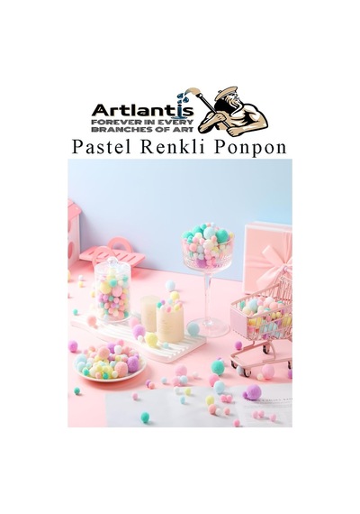 Pastel Renkli Pon Pon 10 20 30 Mm 255 Li 1 Paket Peluş Ponpon Tüylü Ponpon Okul Öncesi Kreş El İşi Hobi Elişi